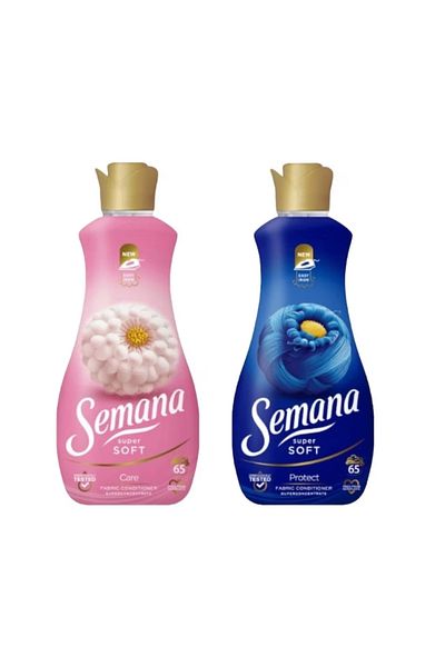Semana Set 2 X 1 X Super Soft Care 1.3l 65 Washes, 1 X Super Soft Protect 1.3l 65 Washes