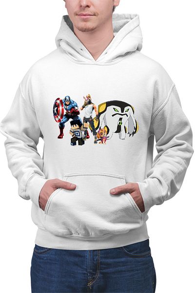 OEM Men's Hoodie Captain America Fortnite Fox Skin Minecraft Steve Paw Patrol