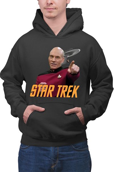OEM Men's sweatshirt Star Trek Jean-Luc Picard Voyager Starship