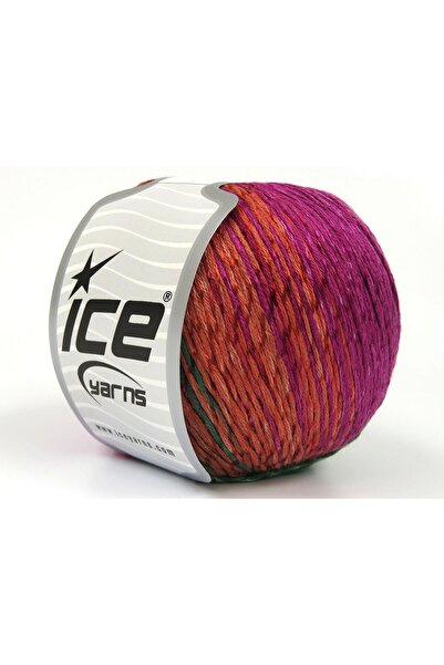 Ice yarns 4x100 جرام. خيوط صيفية ملونة من الفيسكوز والقطن، خيوط قوس قزح من ال...