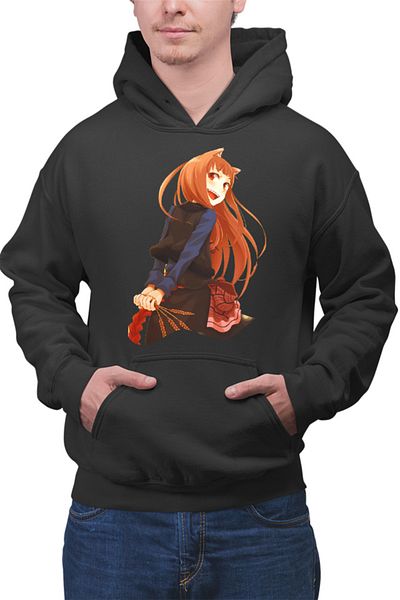 OEM Men's Hoodie Spice And Wolf Holo Naruto Songoku