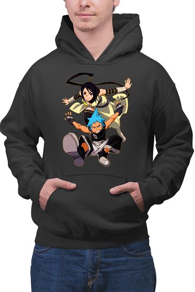 OEM Men's Hoodie Soul Eater Black Star Tsubaki Partner Supernatural Anime