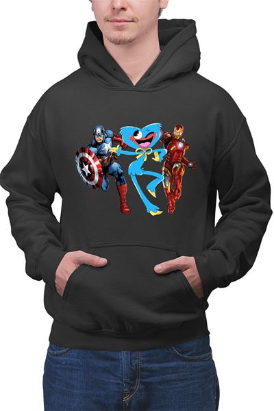 OEM Hanorac barbati Huggy Wuggy Captain America Ironman Funny Team Scary