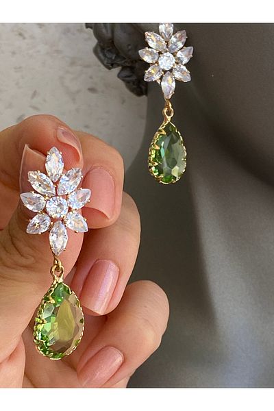 Lucios Vip Evening Glittering Pendant Earrings