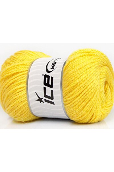 Ice yarns 4x100 جرام. صوف نورسك، ألبكا أصفر فاخر، ألبكا، شتوي، صوف