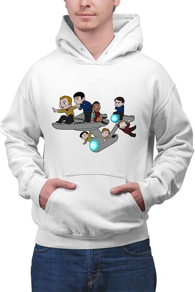 OEM Men's hoodie Star Trek Kirk Spock Enterprise Timeline