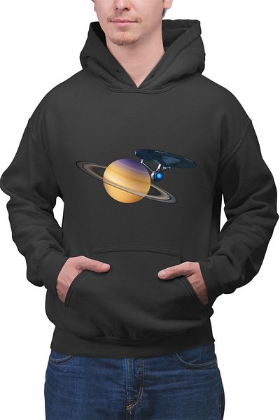 OEM Men's hoodie Star Trek Enterprise Saturn Solar System Voyager