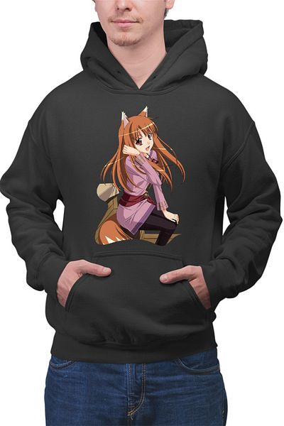 OEM Men's Hoodie Spice And Wolf Holo Anime Drawings