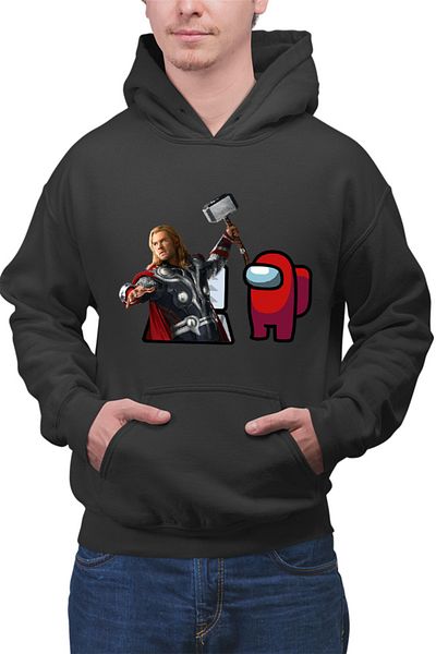 OEM Thor Among Us Suspicious Vent Hammer Gameplay Puzzle Men's Hoodie