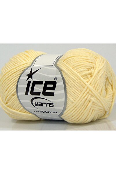 Ice yarns 8x50 جرام. خيوط أكريليك من LORENA BAMBOO، خيوط صيفية صفراء فاتحة من...