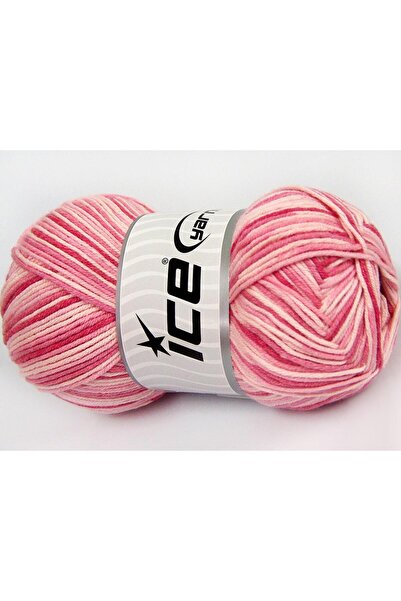 Ice yarns مجموعة من 4 خيوط من خيوط الجليد LORENA COLOR (50% قطن) بألوان وردية...