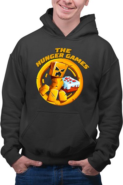 OEM Men's Hoodie The Hunger Games Minecraft Logo Cake Creeper