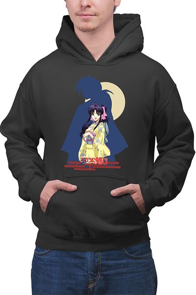 OEM Men's Hoodie Rurouni Kenshin Kaori Anime Kage Moon