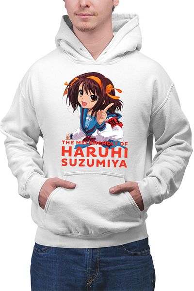 OEM Men's Hoodie Haruhi Suzumiya SOS Club President Sci-fi Anime Otaku