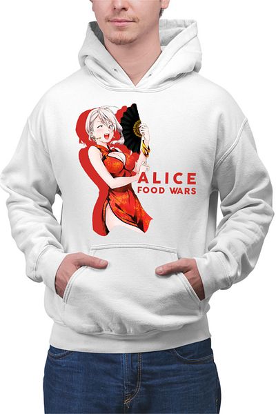 OEM Men's Hoodie Food Wars Alice Fan Chinese Dress Anime