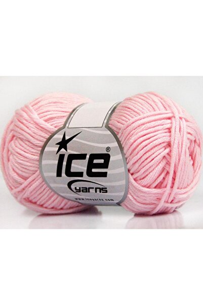 Ice yarns 8x50 جرام. خيوط صيفية للأطفال من القطن والأكريليك باللون الوردي الف...