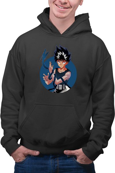 OEM Men's hoodie Yu Yu Hakusho Hiei Third Eye Last Ability Dragon