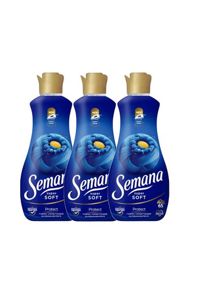 Semana Super Soft Protect Fabric Softener, 3 X 1.3 L, 195 Washes