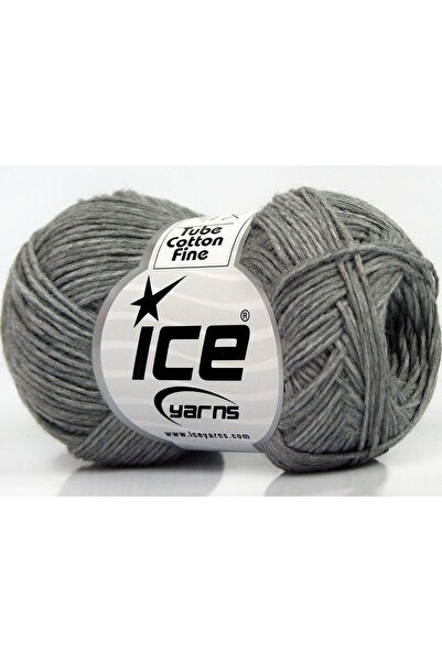 Ice yarns 8X50Gr. Tube Cotton Fine Cotton Grey Melange Summer Yarns, Cotton