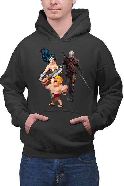 OEM Men's hoodie Clash of Clans Witcher Wonder Woman Infantry