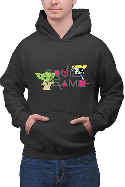 OEM Men's hoodie Squid Game Bubble Yoda Master