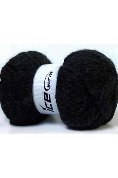 Ice yarns 2 × 150 جرام. صوف الألبين الألبكا، ألكا، أكريليك أسود فاخر، ألكا، ش...