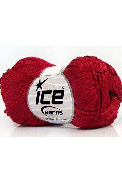 Ice yarns 6×50 جرام. خيوط قطنية صيفية من GIZA COTTON بلون فوشيا داكن، قطن، 10...