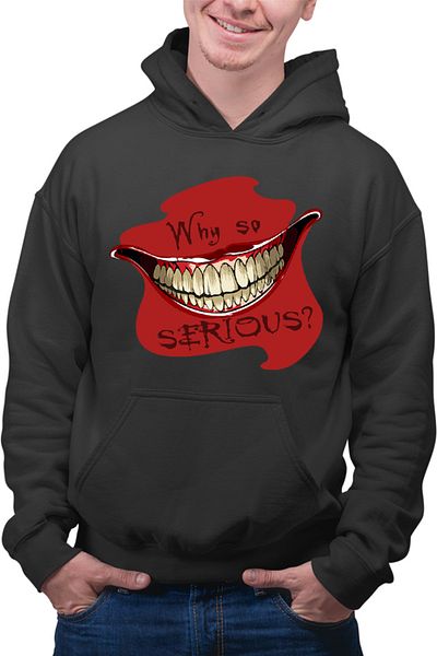 OEM Hanorac barbati Joker Why Serious Smile Horror