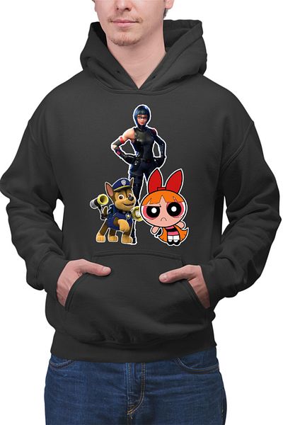 OEM Men's Hoodie Fortnite Panther Cat Costume Skin Powerpuff Girls