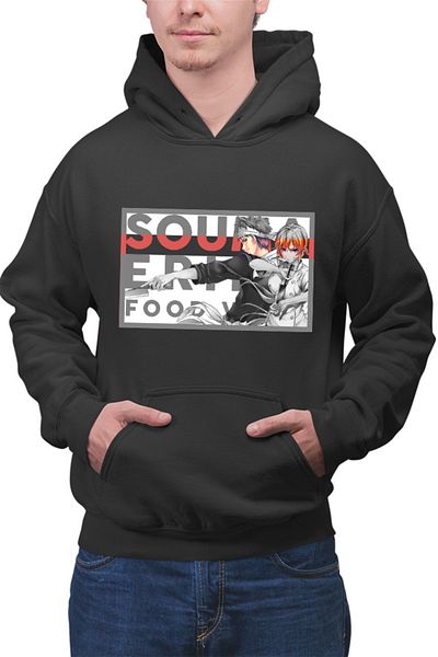 OEM Men's Hoodie Food Wars Souma Erina Manga Knife Anime Red