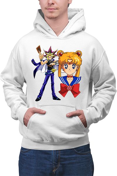 OEM Men's Hoodie Yu Gi Oh Mutou Sailor Moon Duel Links Anime