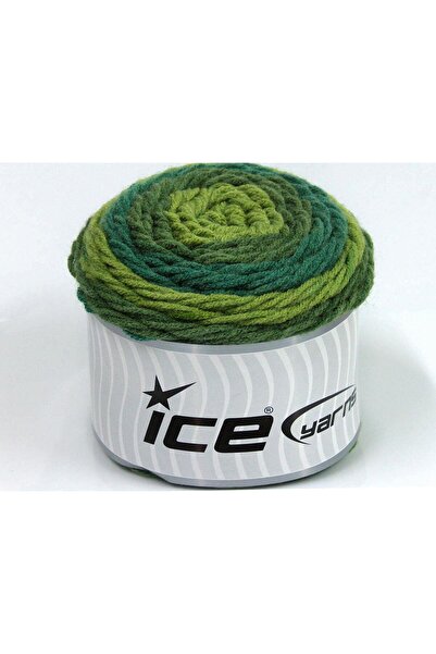 Ice yarns 2×140 جرام. خيوط أكريليك بألوان الشتاء من كيكس، خيوط مسطحة، نمط الب...