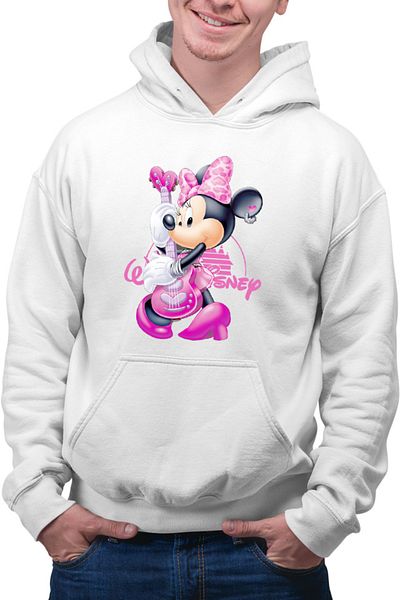 OEM Men's sweatshirt Mickey Mouse Minnie Rock n roll Music Fun