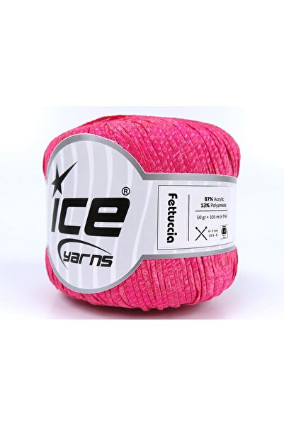 Ice yarns 6×50 جرام. خيوط أكريليك فوشيا من FETTUCCIA، خيوط صيفية، صوف ممشط، أ...