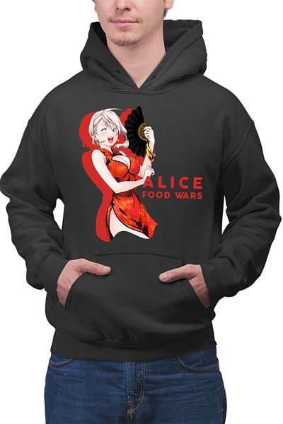 OEM Men's Hoodie Food Wars Alice Fan Chinese Dress Anime