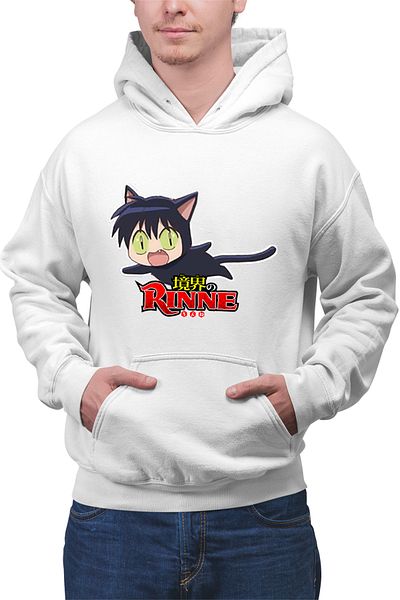 OEM Men's hoodie Rinne Rokumon Black Cat Rinne Boundary