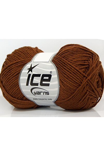Ice yarns 8x50 جرام. خيوط صيفية من أكريليك الخيزران، لون بني من الخيزران، مار...