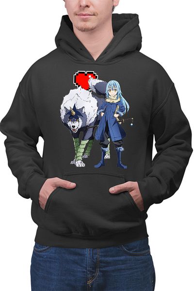 OEM Men's Hoodie TenSura Slime Isekai Rinmuru Ranga Minecraft Heart