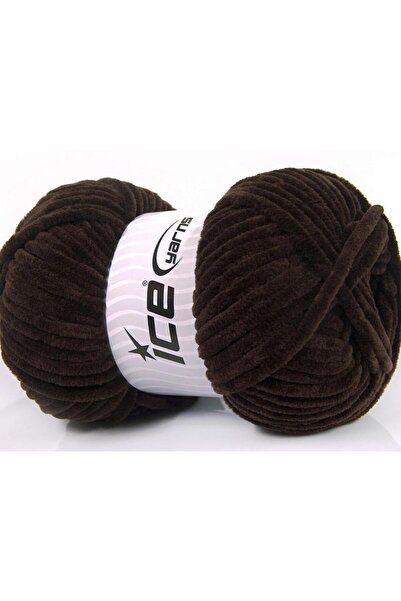 Ice yarns 4x100 جرام. قماش شينيل للأطفال من الألياف الدقيقة باللون البني للشت...