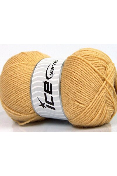 Ice yarns 4x100 جرام. سوبر بيبي بيبي أكريليك كافيه لاتيه شتوي، بيبي، 100% أكر...