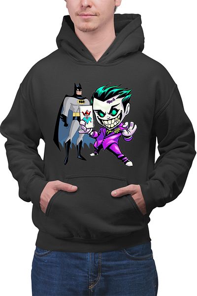 OEM Men's hoodie Batman Vs Joker Bruce Death Metal