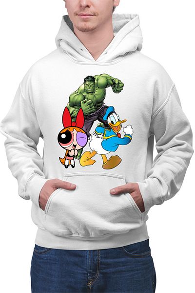 OEM Men's hoodie Hulk Marvel Donald Duck Powerpuff Girls