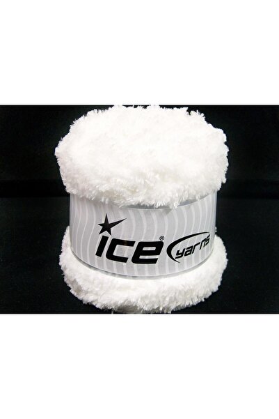 Ice yarns 3x100 جرام. ألياف دقيقة بيضاء من كيكز باندا، ناعمة، مزغبة، شتوية، س...