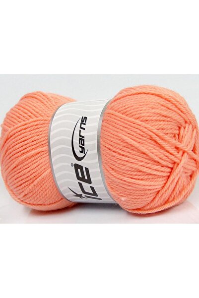 Ice yarns 4x100 جرام. خيوط أكريليك ناعمة للأطفال بلون السلمون الفاتح للشتاء، ...