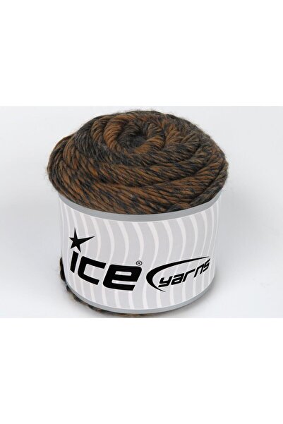 Ice yarns 2 × 150 جرام. كعكة كامارو أكريليك، صوف ريش الجمل، رمادي داكن شتوي، ...