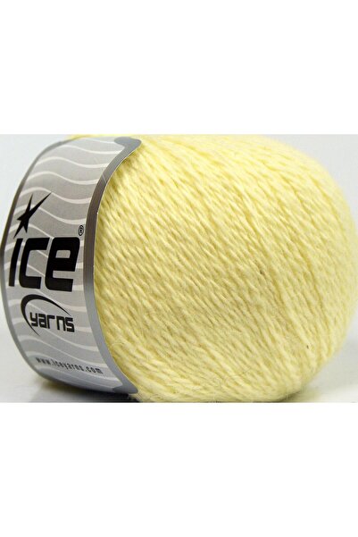 Ice yarns 6×50 جرام. أنجورا كشمير، كشمير أصفر فاتح فاخر، أنجورا، كشمير