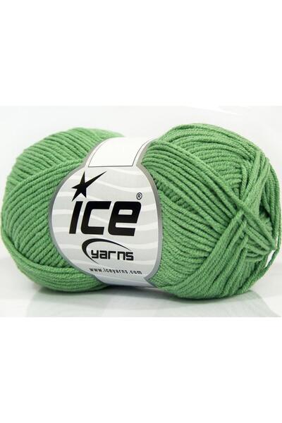 Ice yarns 8x50 جرام. خيوط أكريليك من LORENA BAMBOO، خيوط صيفية خضراء فاتحة من...