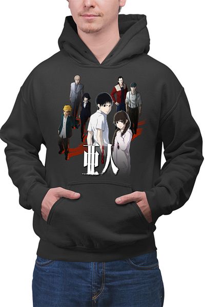 OEM Men's Hoodie Ajin Main Group Seinen Manga Anime Otaku