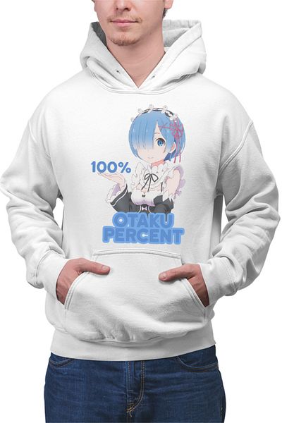 OEM Men's Hoodie Re Zero REM Otaku Percentage Maiden Kawaii Technics