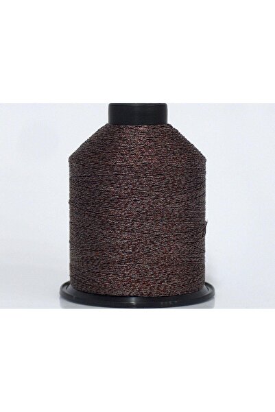 Ice yarns 2×90 جرام. خيط معدني مخروطي الشكل، ريشة جمل لامعة، لمعان معدني نحاس...